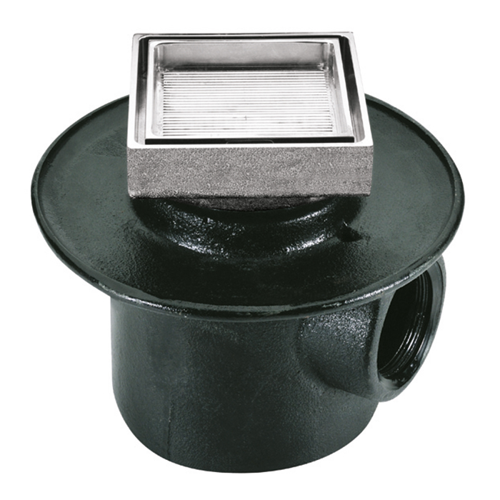 Coladera de inserto cer&aacute;mico cuadrado de una boca